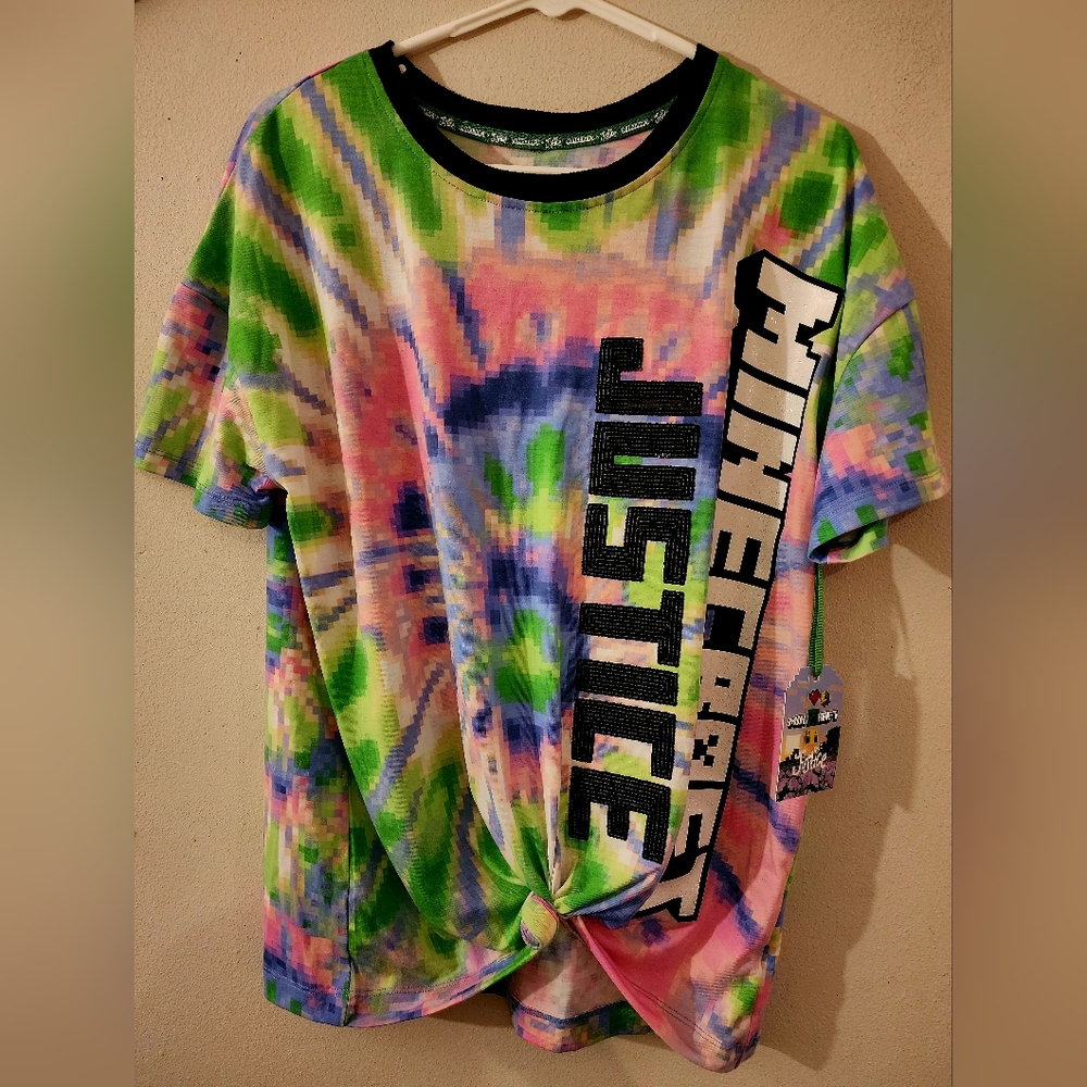 Girls Minecraft Justice Tie Dye T-shirt